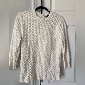 Ted Baker cream color textured knit sweater